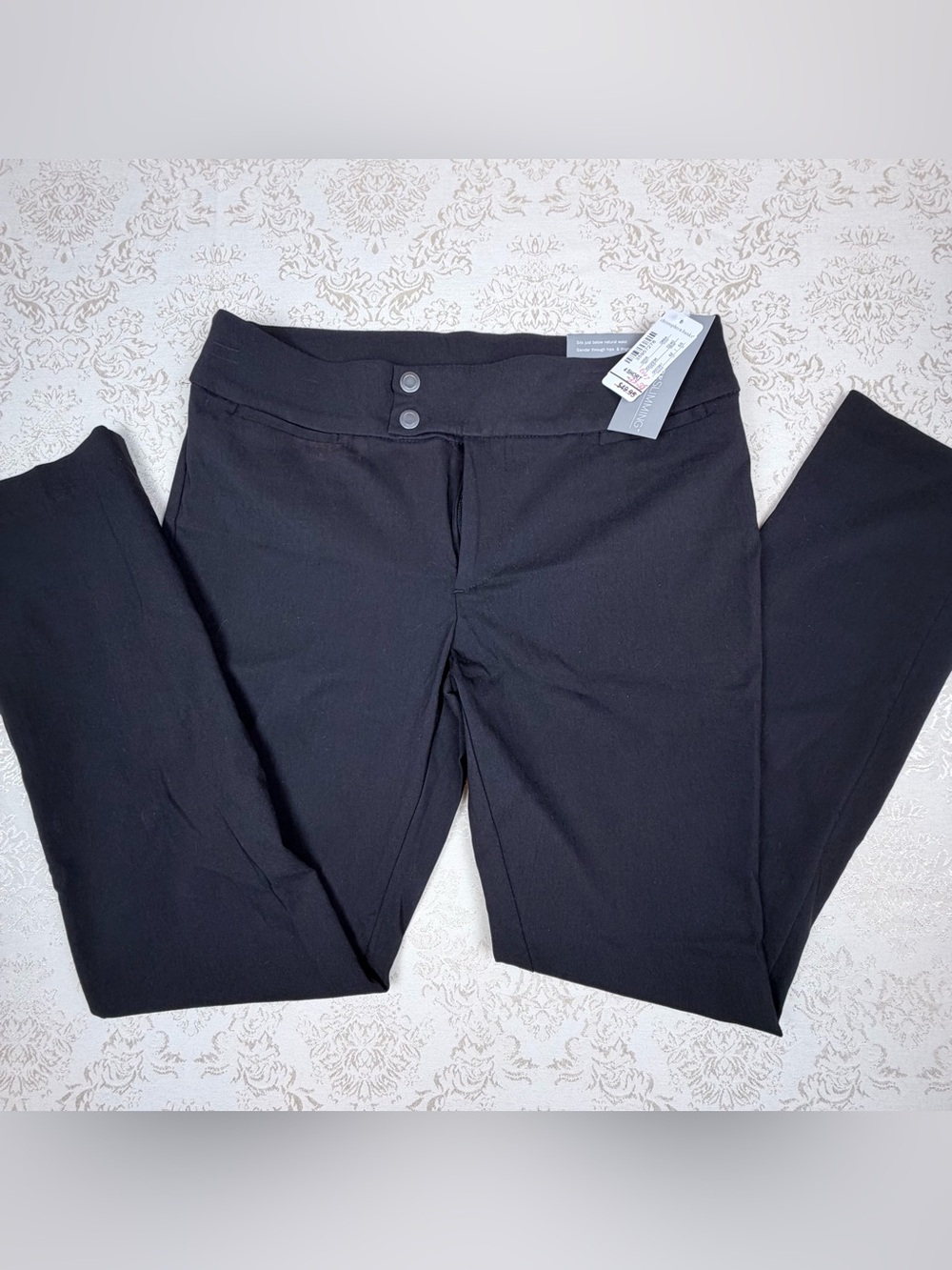 Christopher & Banks Black Modern Slimming Dress Pants, 4, NWT, Tapered Leg